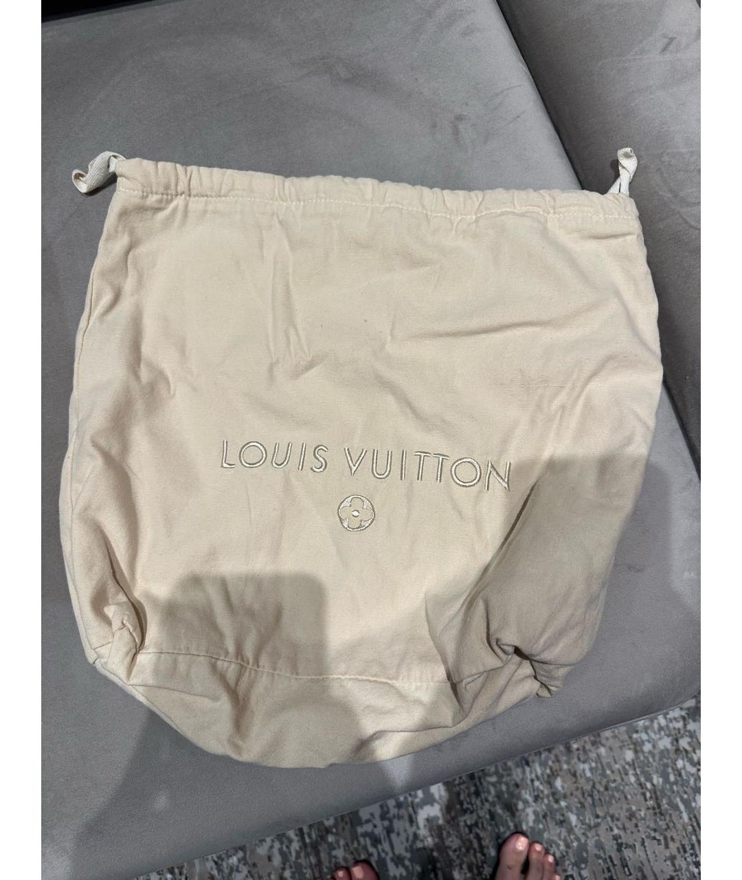 LOUIS VUITTON Черная кожаная сумка с короткими ручками, фото 7