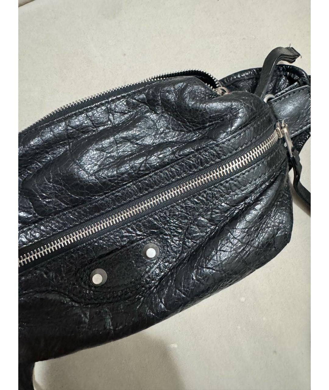 BALENCIAGA Черная кожаная сумка на плечо, фото 5