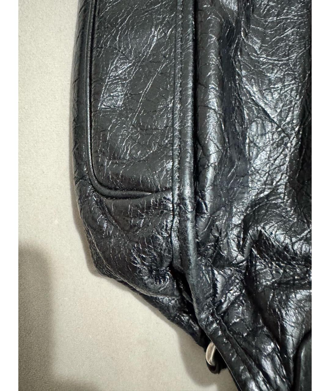 BALENCIAGA Черная кожаная сумка на плечо, фото 7