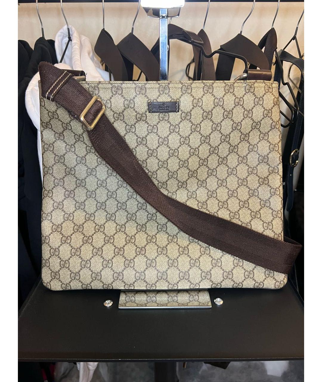 GUCCI Коричневая сумка на плечо, фото 7