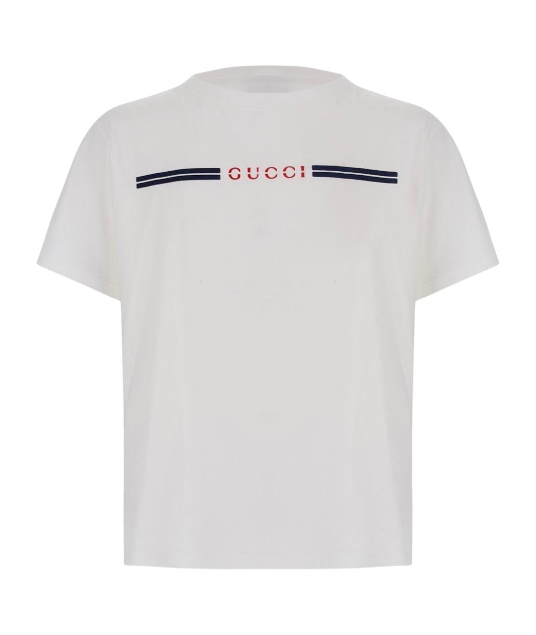 GUCCI Белая хлопковая детская футболка, фото 1