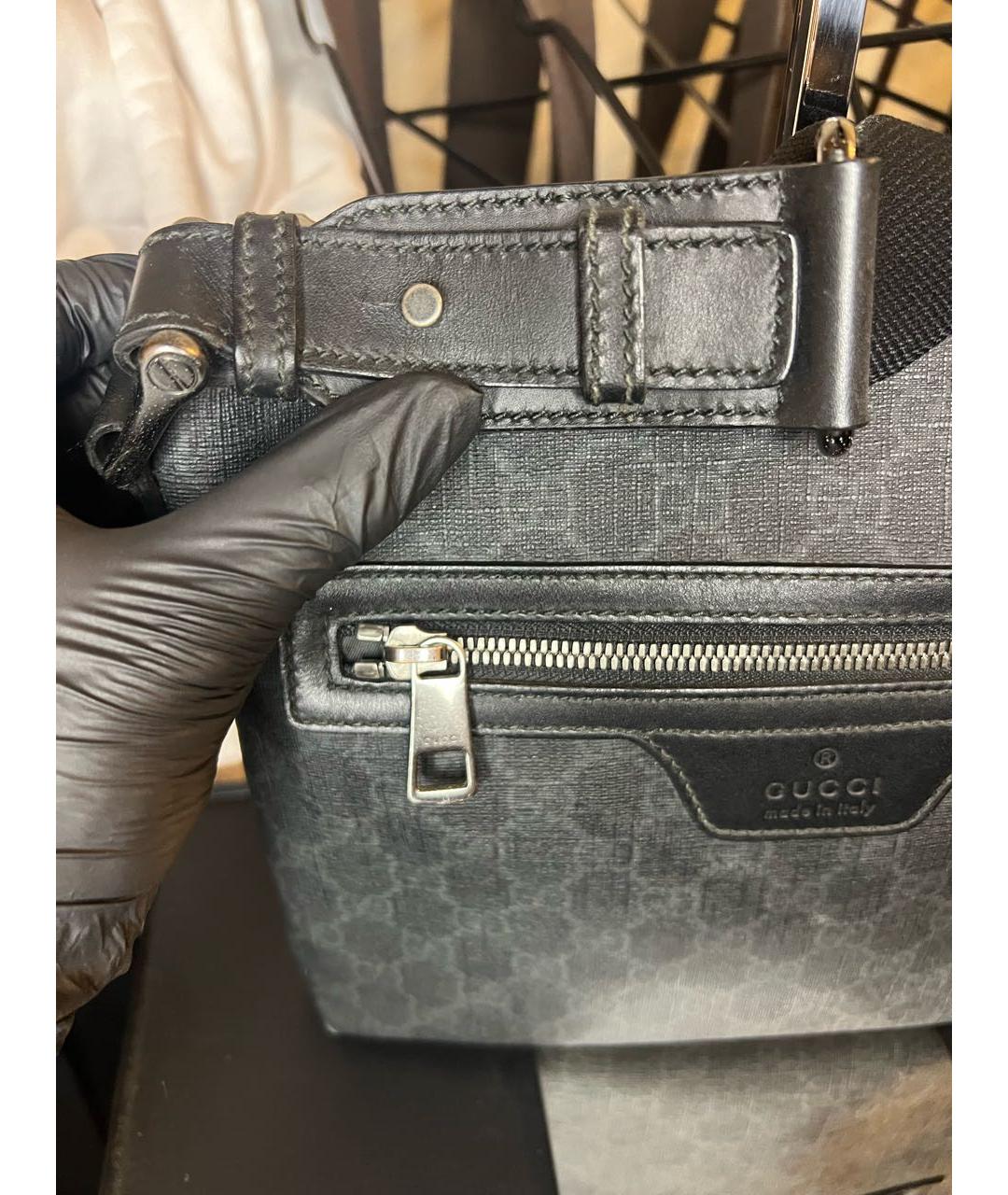 GUCCI Черная барсетка, фото 2