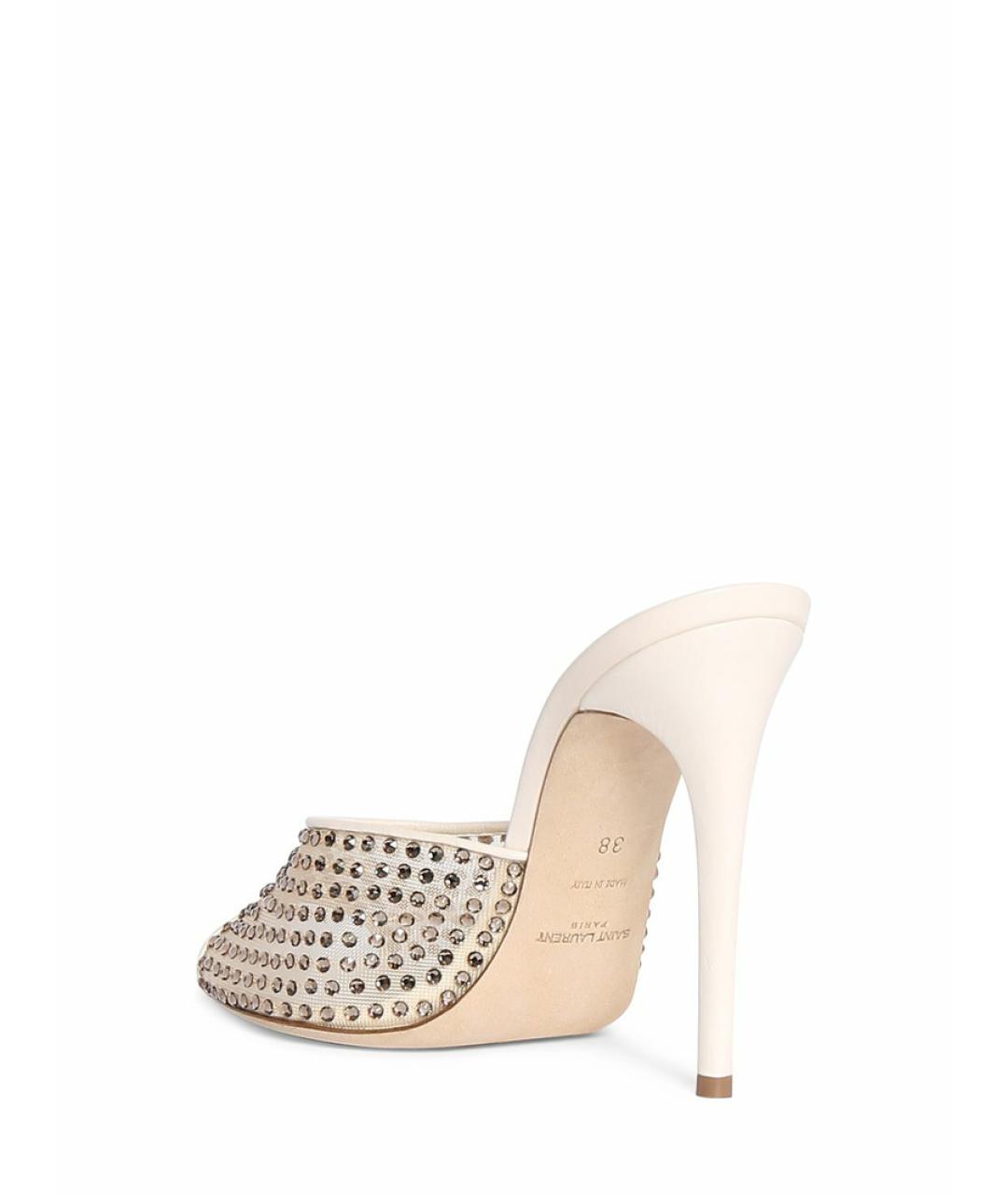 SAINT LAURENT Белые мюли, фото 9