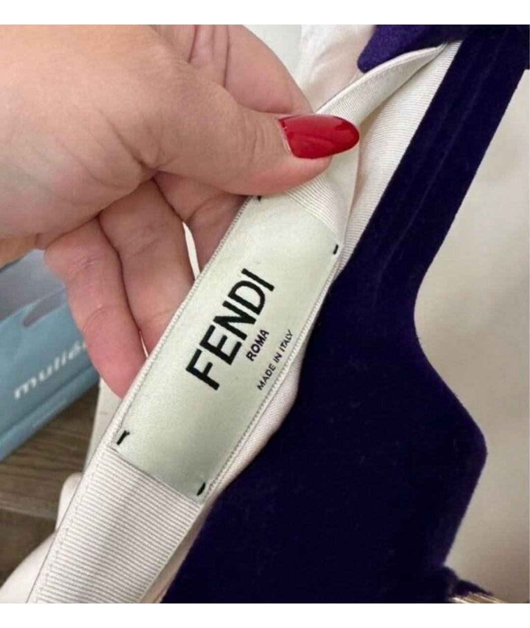 FENDI Розовая шелковая юбка миди, фото 4