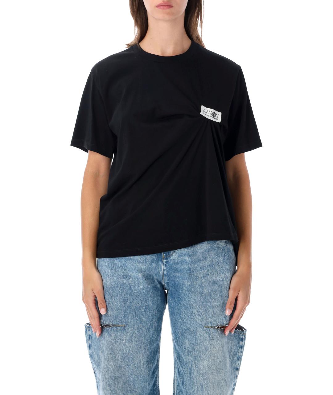 MM6 MAISON MARGIELA Черная хлопковая рубашка, фото 1
