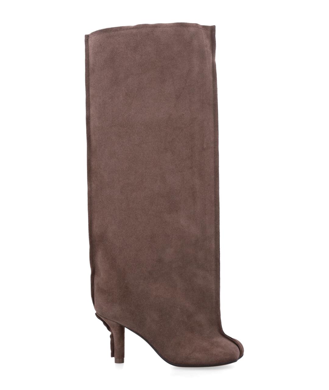 MM6 MAISON MARGIELA Коричневые замшевые сапоги, фото 1