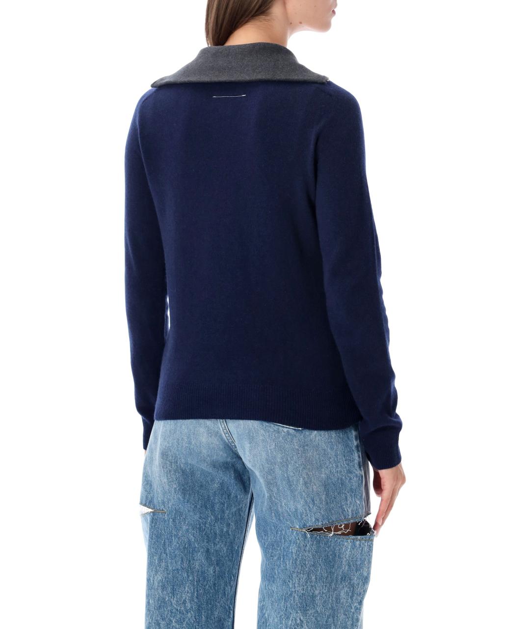 MM6 MAISON MARGIELA Синий шерстяной джемпер / свитер, фото 2