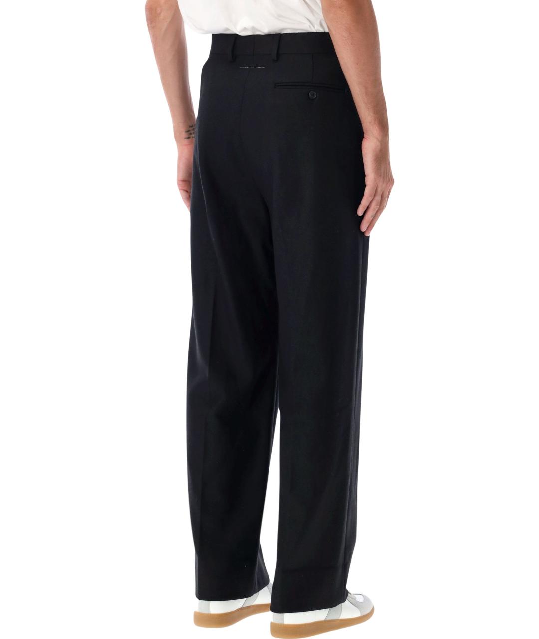 MM6 MAISON MARGIELA Черные шерстяные повседневные брюки, фото 2