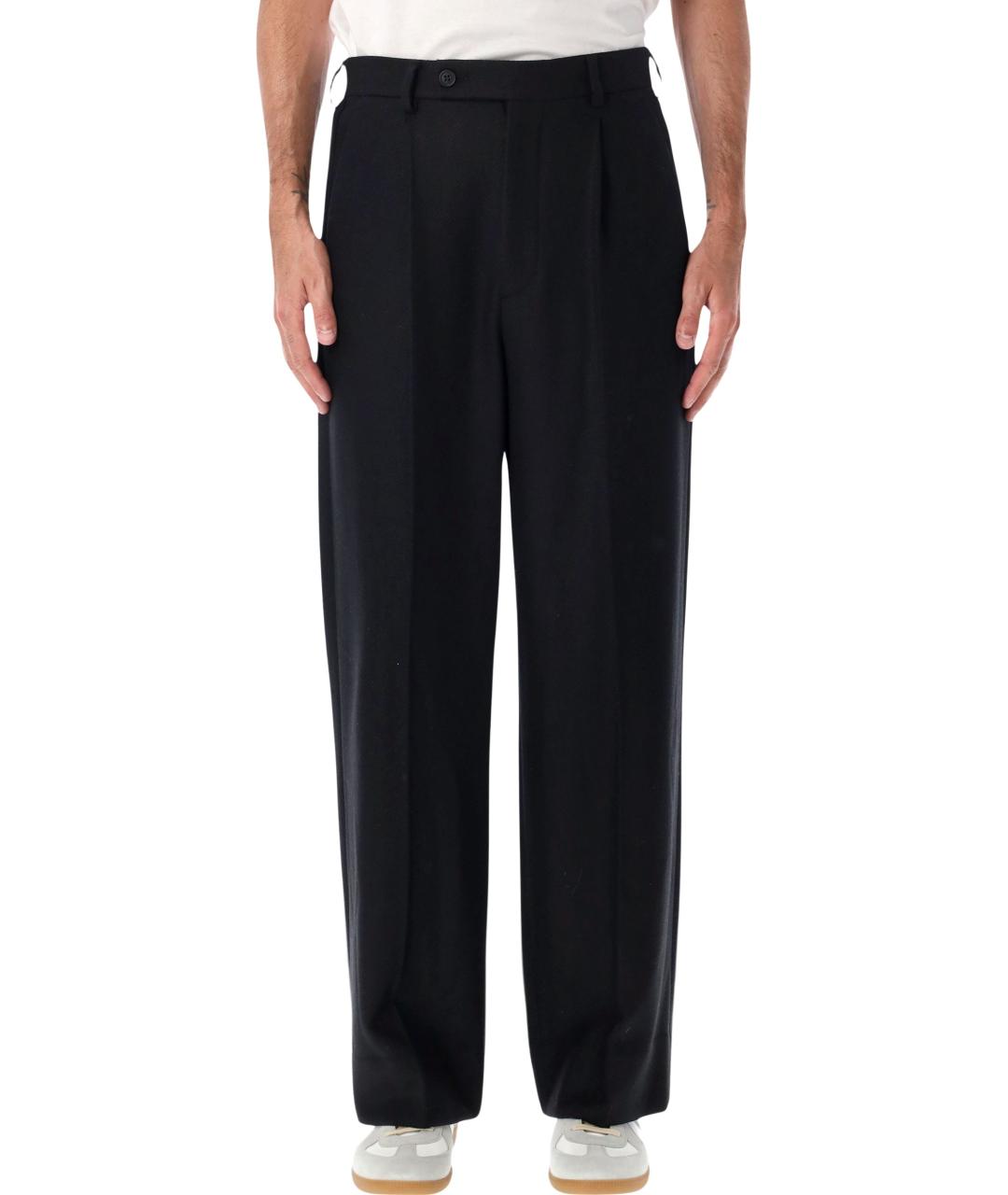 MM6 MAISON MARGIELA Черные шерстяные повседневные брюки, фото 1
