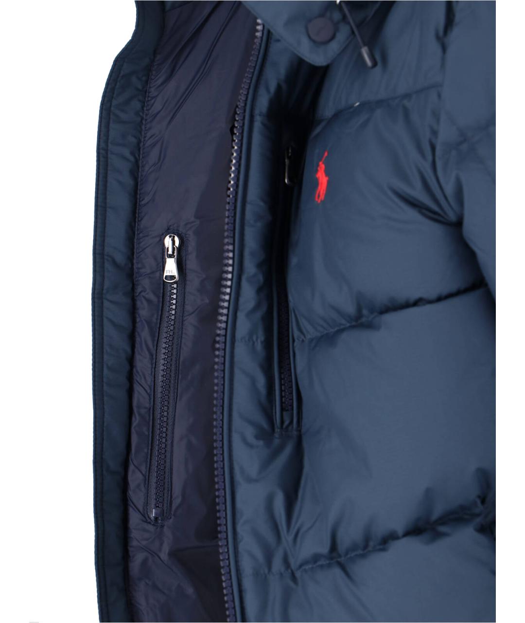 POLO RALPH LAUREN Синий полиэстеровый пуховик, фото 5