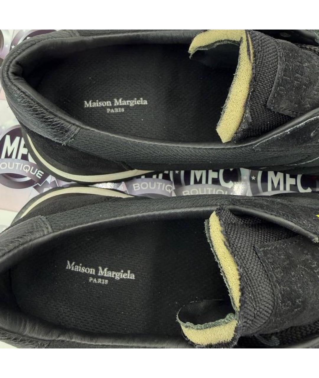 MAISON MARGIELA Черные низкие кроссовки / кеды, фото 3