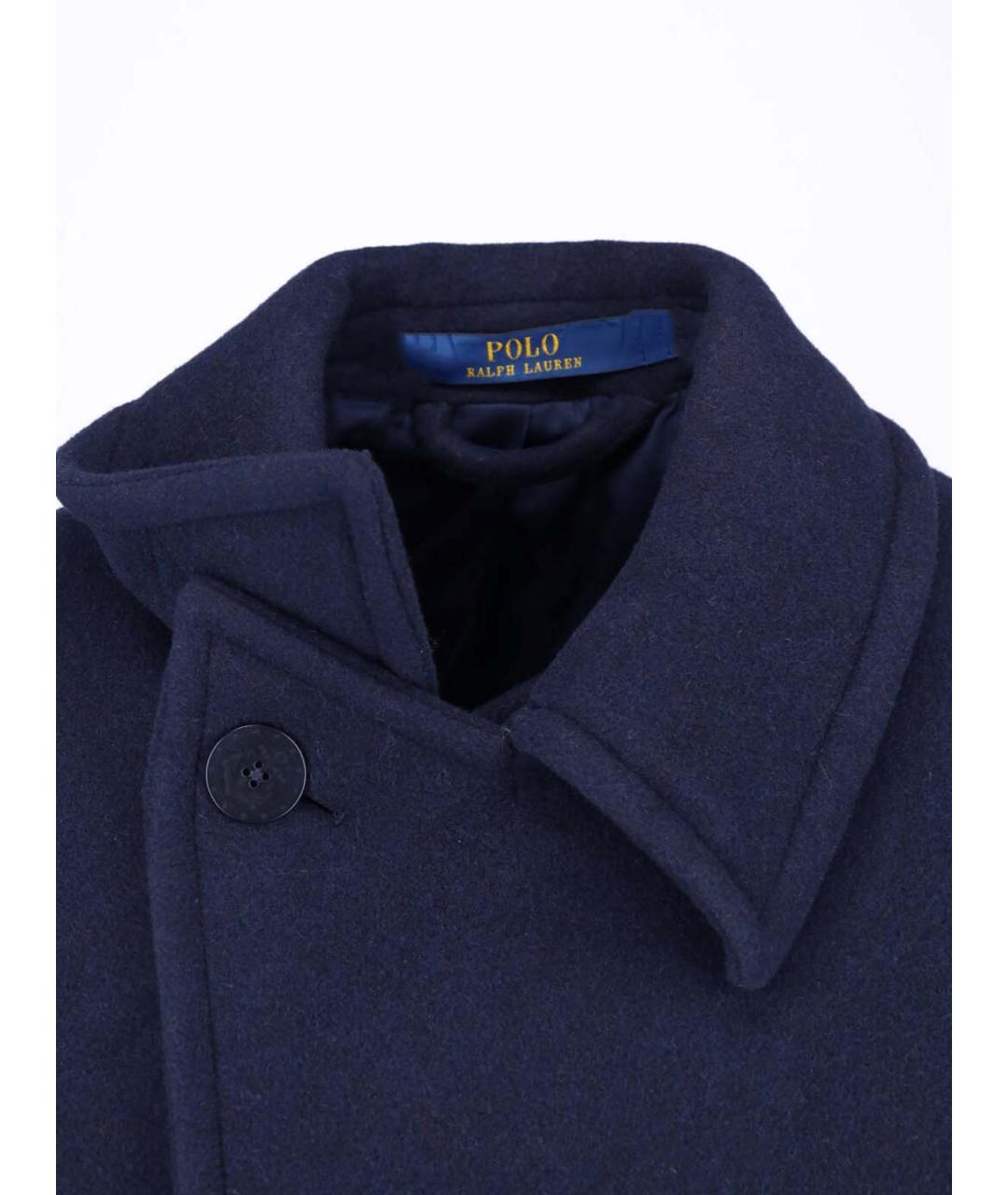 POLO RALPH LAUREN Синее шерстяное пальто, фото 5