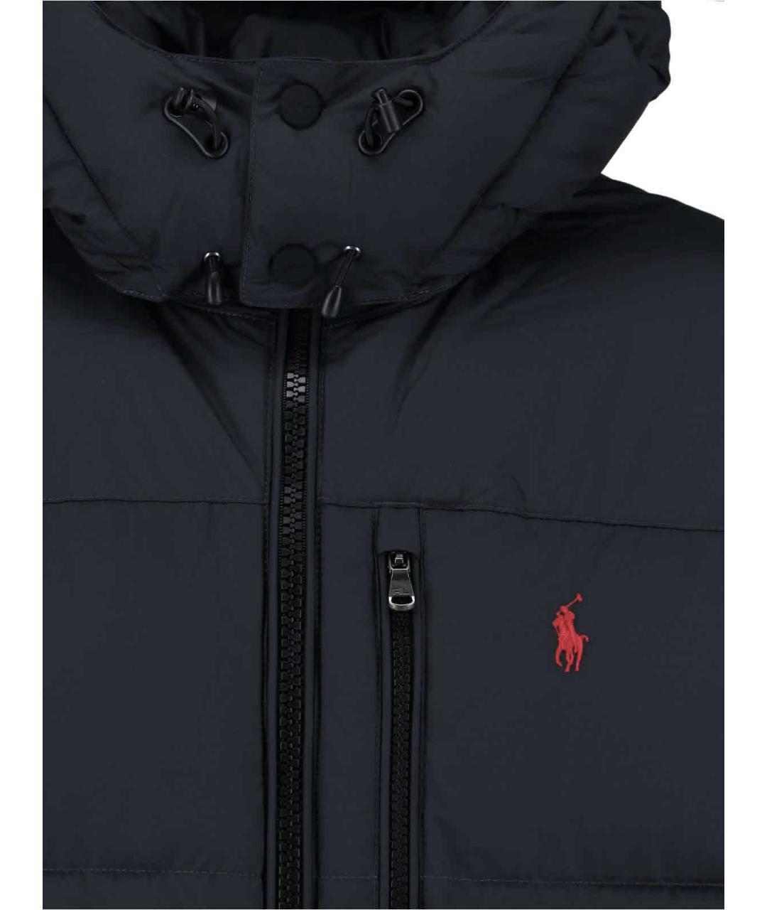 POLO RALPH LAUREN Черный полиэстеровый пуховик, фото 3