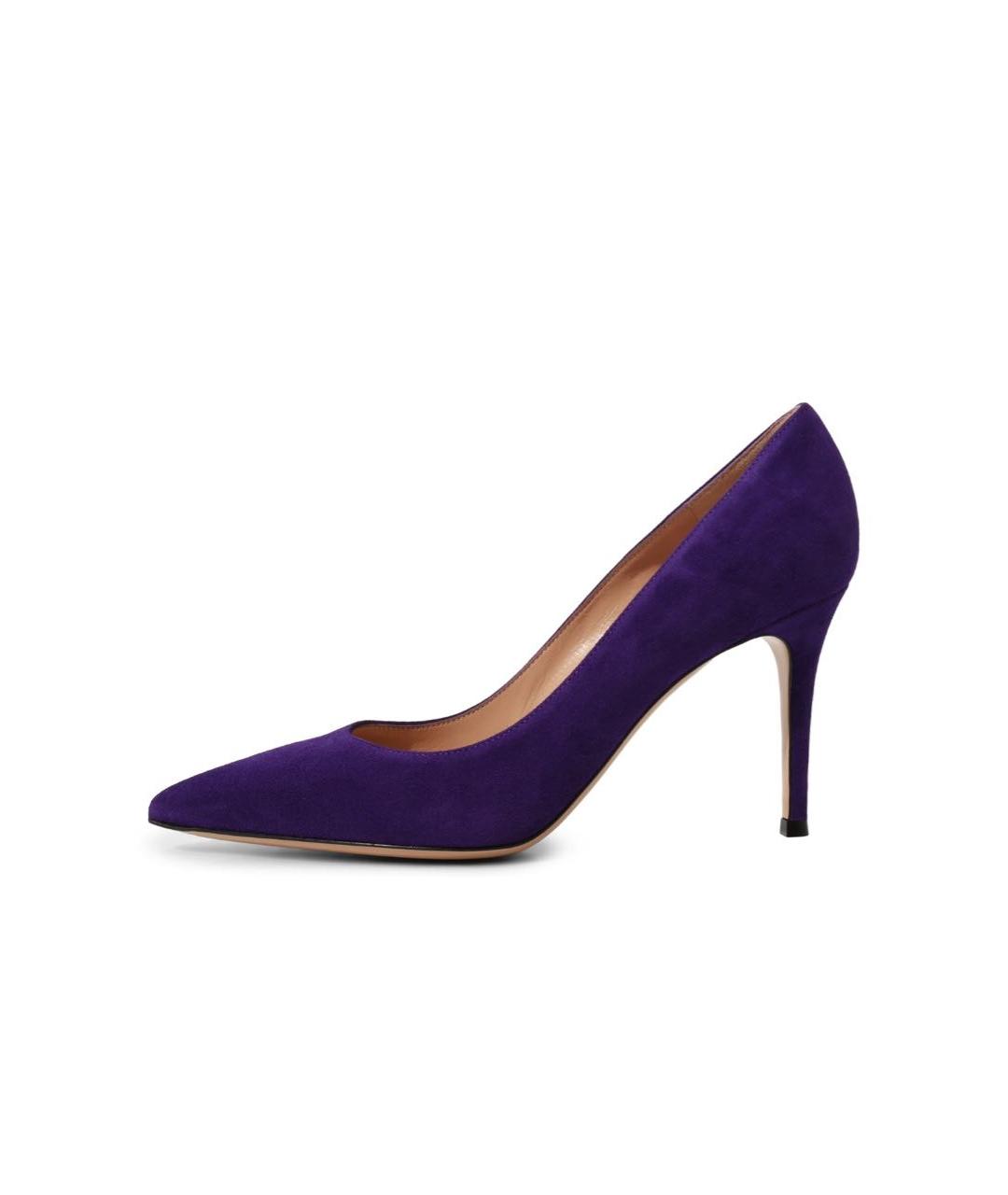 GIANVITO ROSSI Фиолетовые замшевые туфли, фото 5