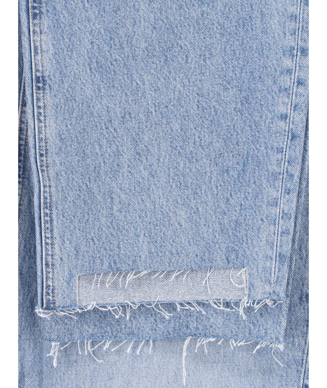 CALVIN KLEIN Голубые хлопковые прямые джинсы, фото 5