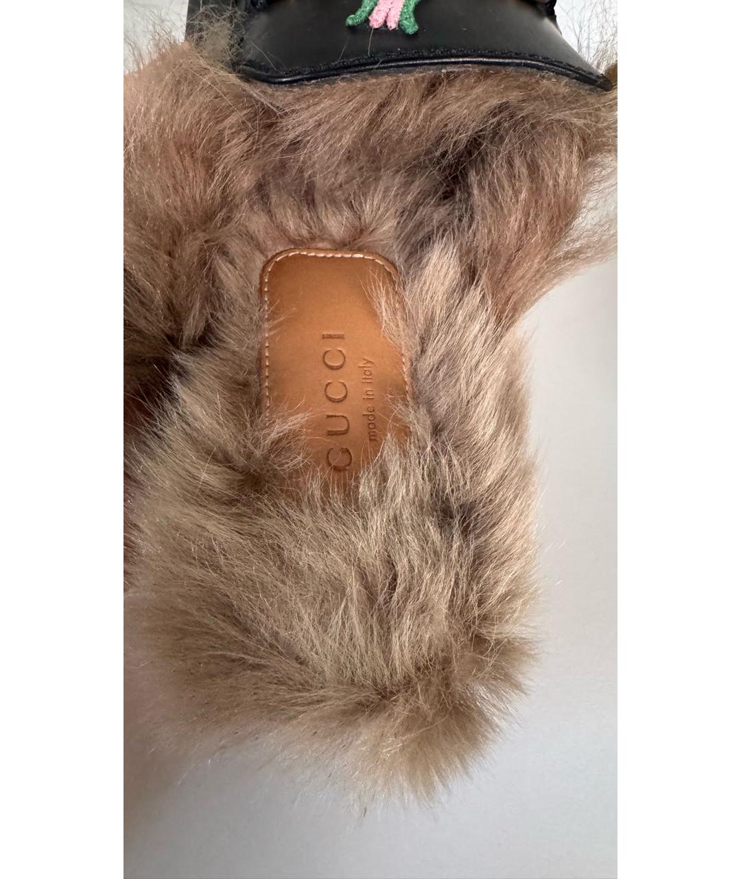GUCCI Черные кожаные мюли, фото 7
