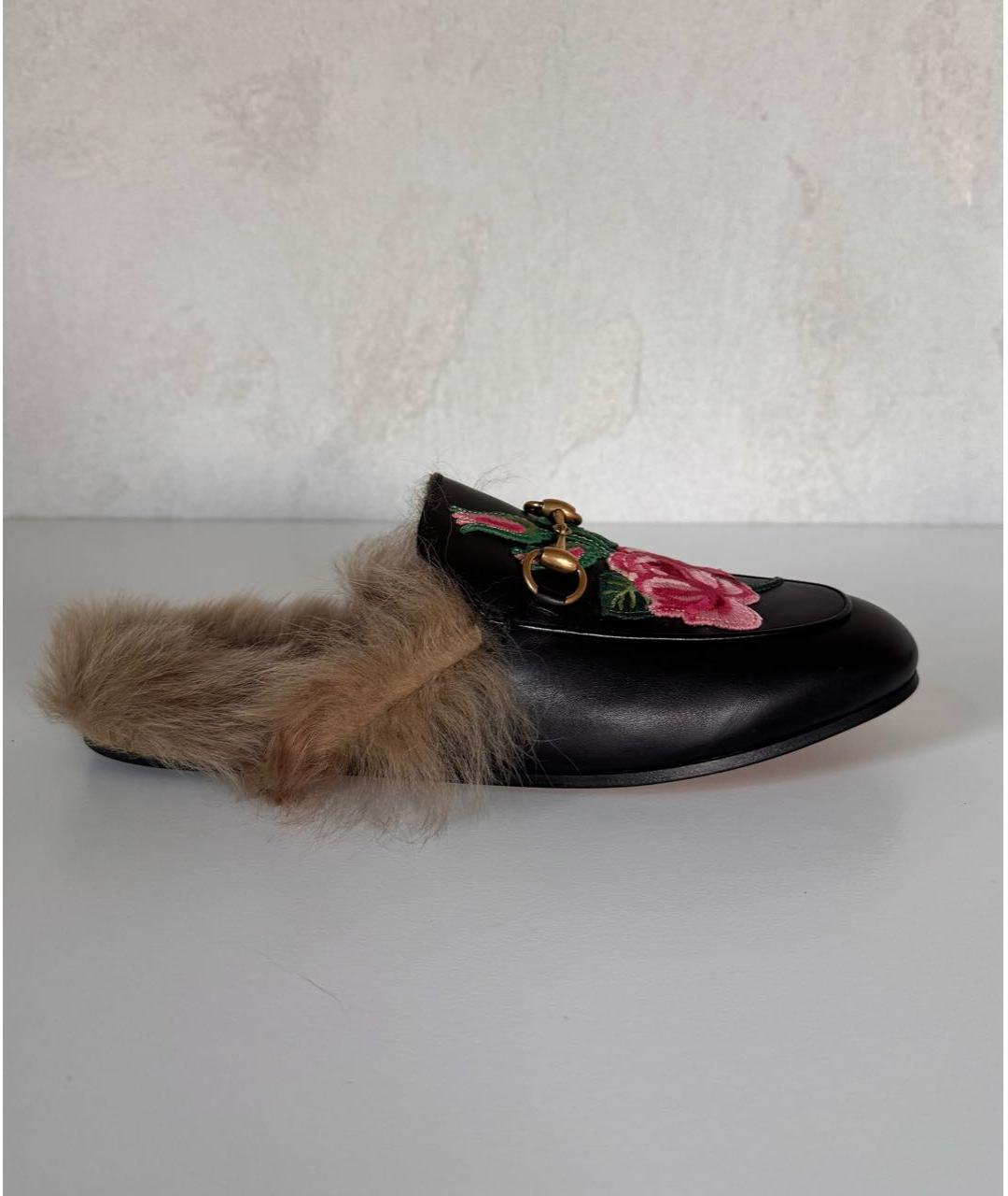 GUCCI Черные кожаные мюли, фото 9