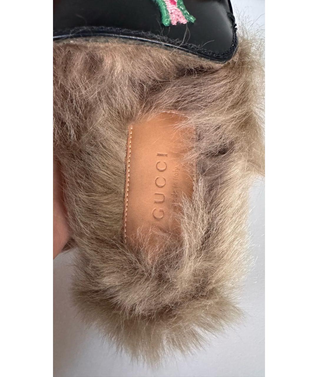 GUCCI Черные кожаные мюли, фото 8