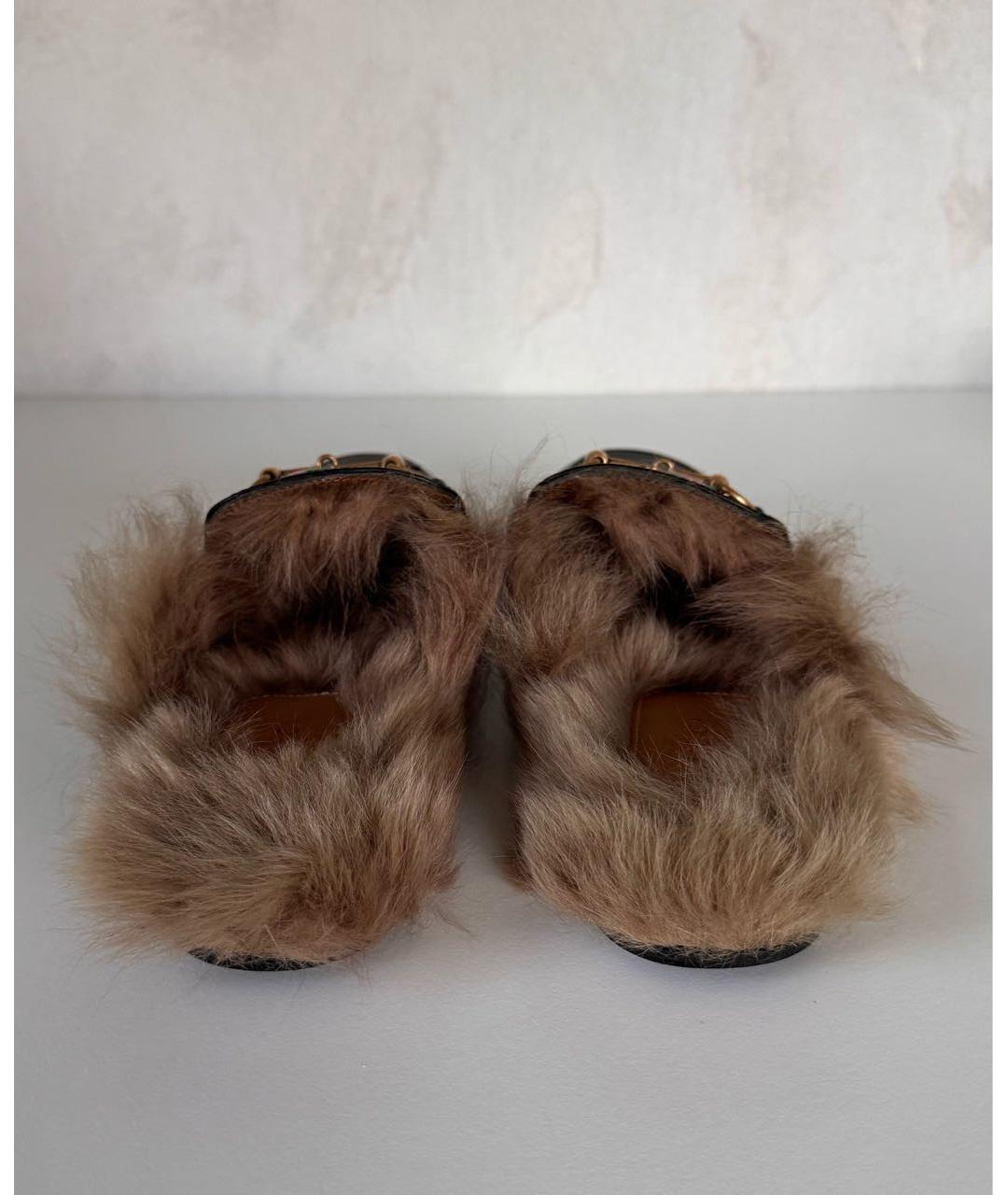 GUCCI Черные кожаные мюли, фото 4