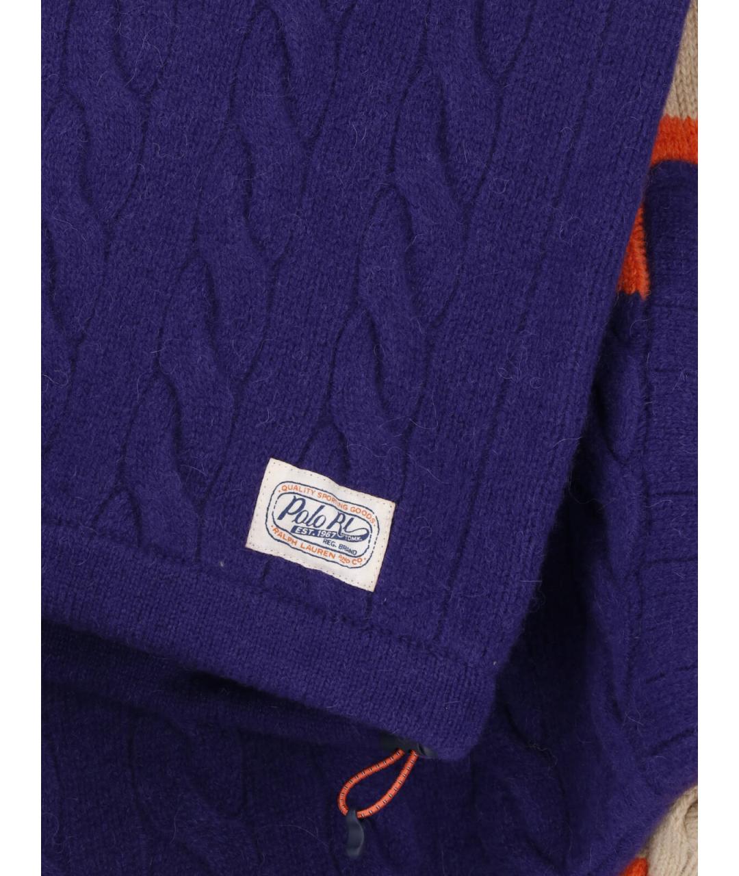 POLO RALPH LAUREN Фиолетовый шерстяной джемпер / свитер, фото 3