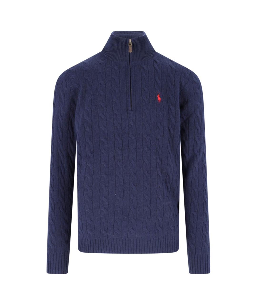 POLO RALPH LAUREN Синий шерстяной джемпер / свитер, фото 1