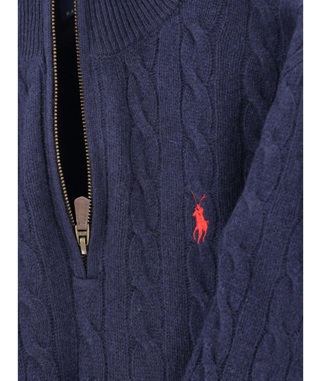 POLO RALPH LAUREN Синий шерстяной джемпер / свитер, фото 3