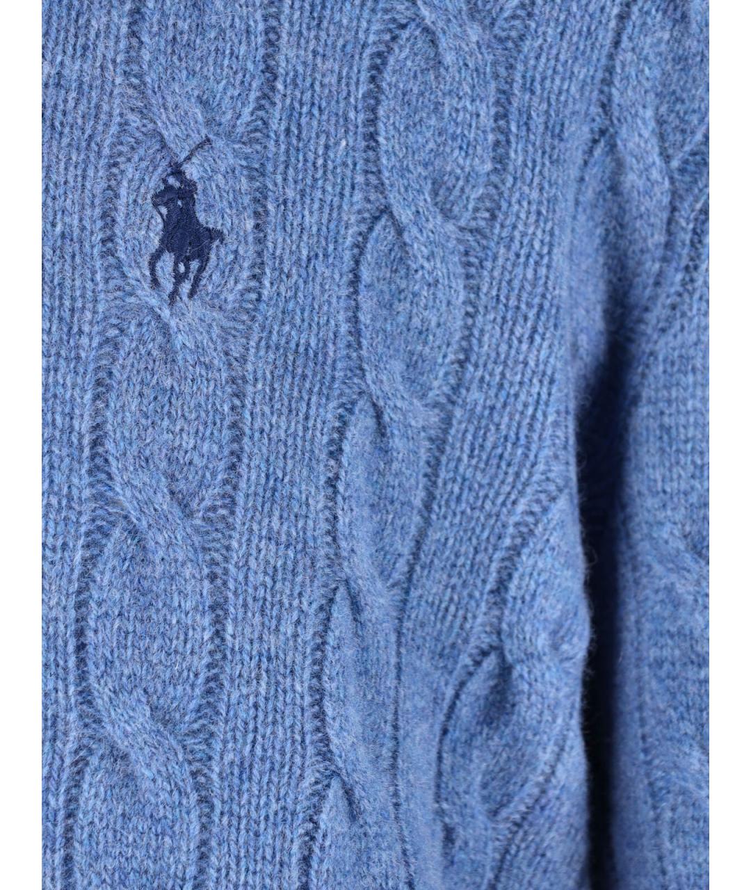POLO RALPH LAUREN Голубой шерстяной джемпер / свитер, фото 3