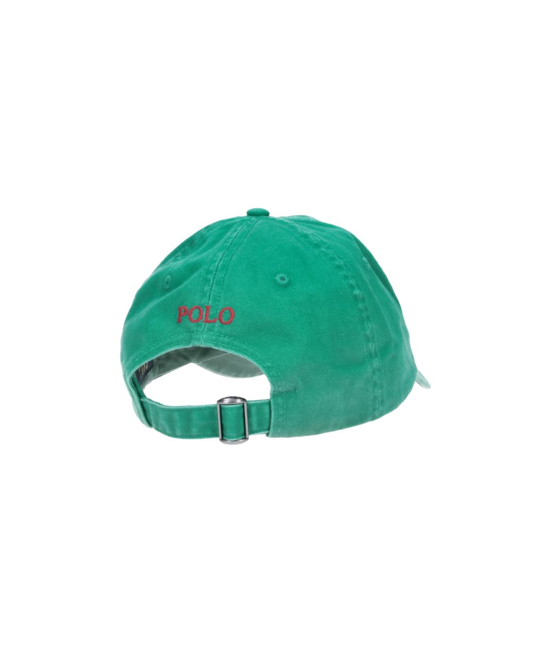 POLO RALPH LAUREN Зеленая хлопковая кепка/бейсболка, фото 2