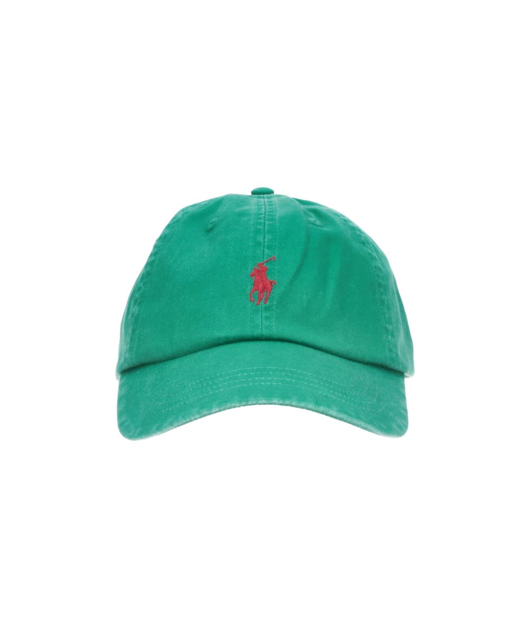 POLO RALPH LAUREN Зеленая хлопковая кепка/бейсболка, фото 1