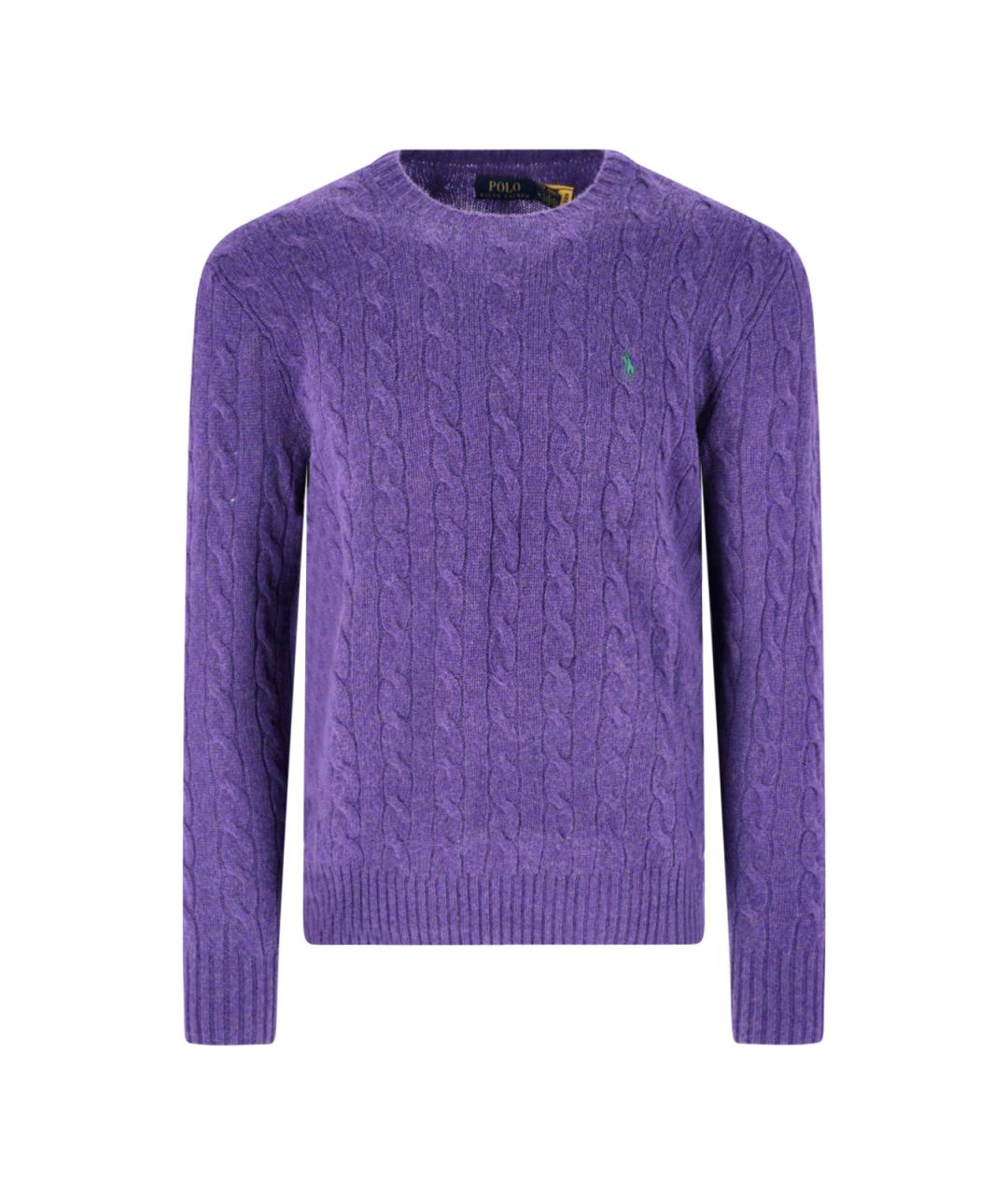 POLO RALPH LAUREN Фиолетовый шерстяной джемпер / свитер, фото 1