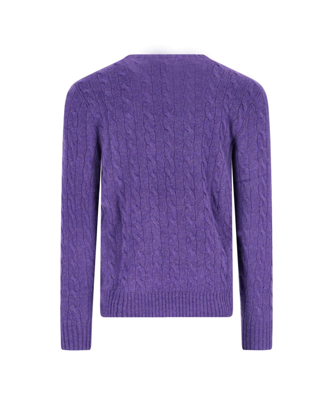 POLO RALPH LAUREN Фиолетовый шерстяной джемпер / свитер, фото 2