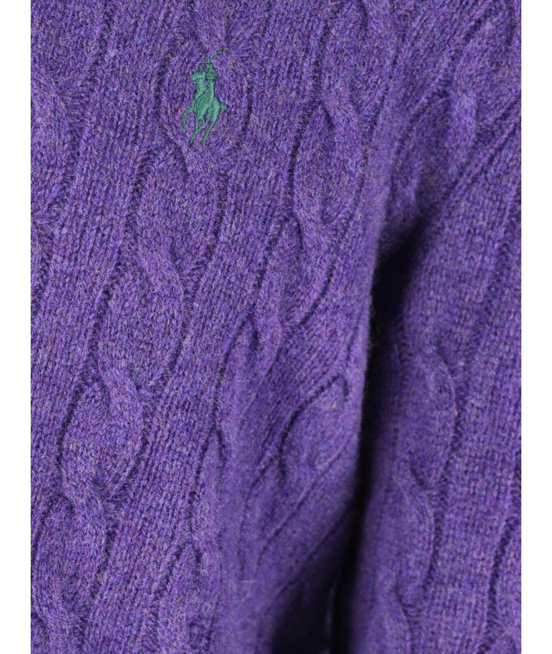 POLO RALPH LAUREN Фиолетовый шерстяной джемпер / свитер, фото 3