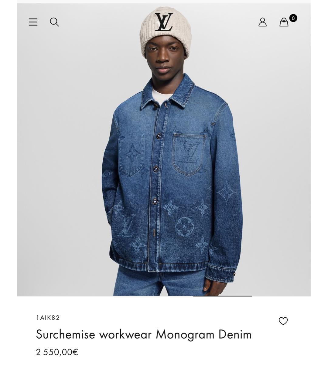 LOUIS VUITTON Синяя деним куртка, фото 7