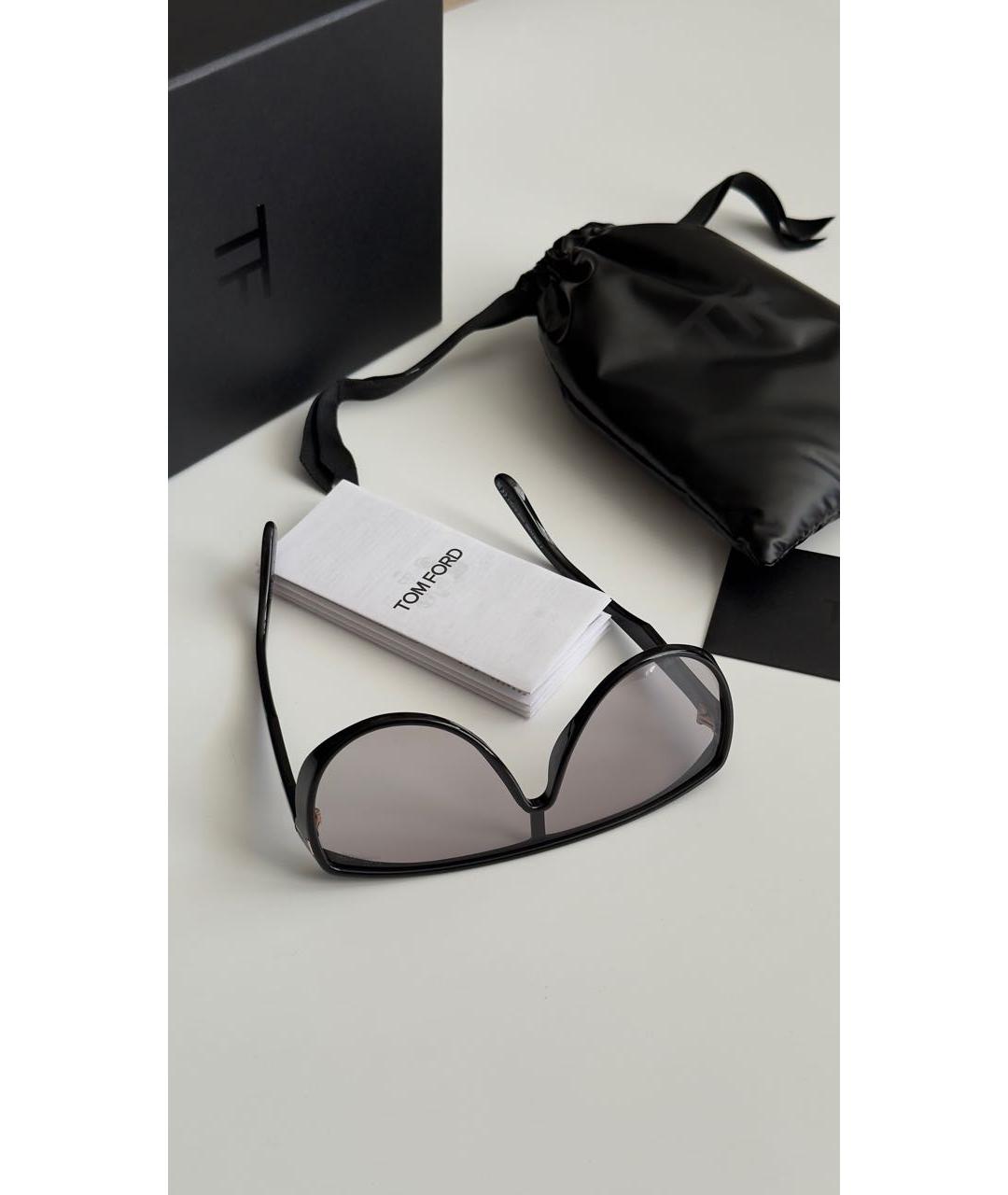 TOM FORD Черные пластиковые солнцезащитные очки, фото 2