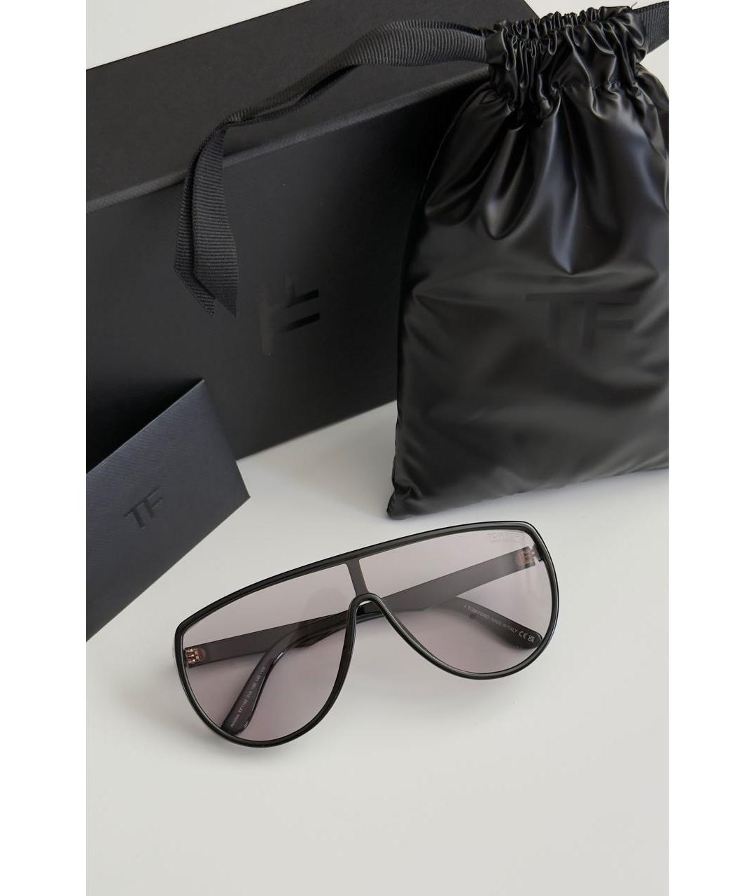 TOM FORD Черные пластиковые солнцезащитные очки, фото 4