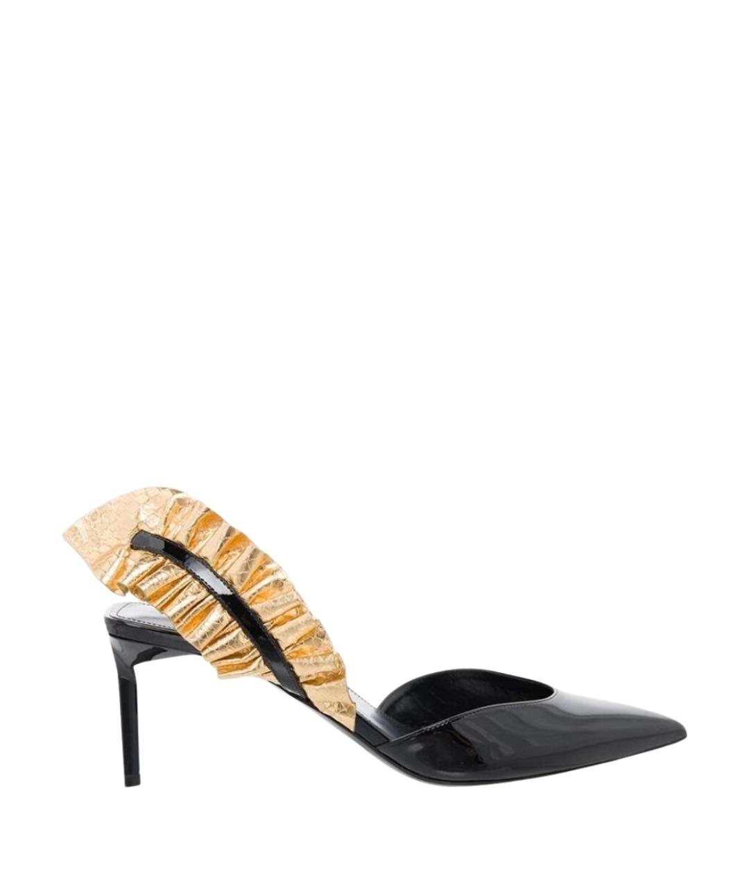 SAINT LAURENT Черные туфли из лакированной кожи, фото 1