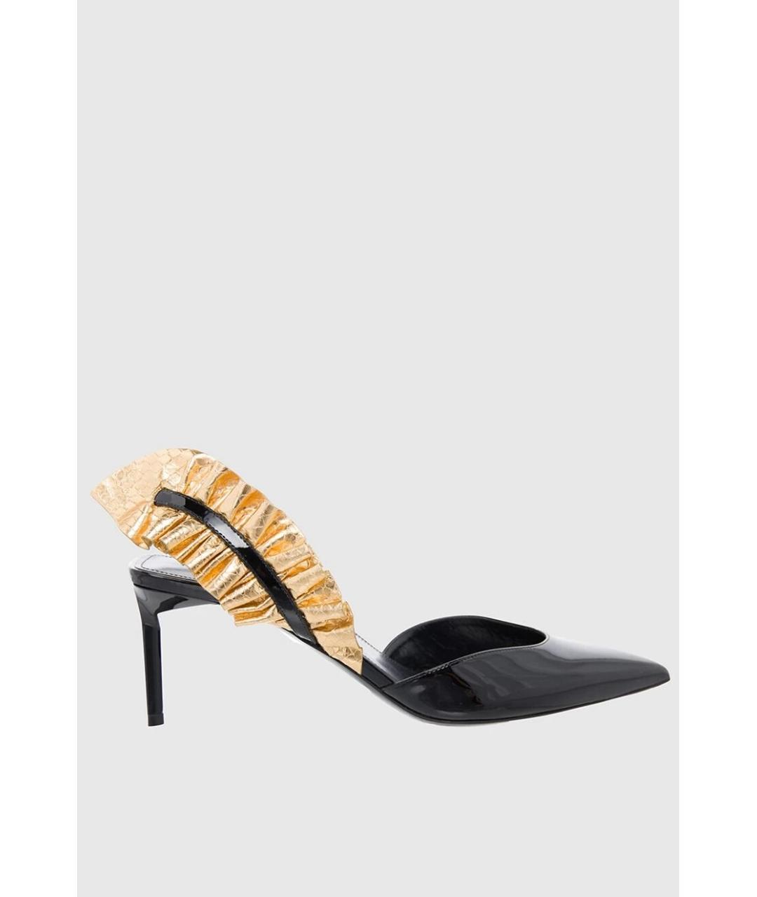 SAINT LAURENT Черные туфли из лакированной кожи, фото 7