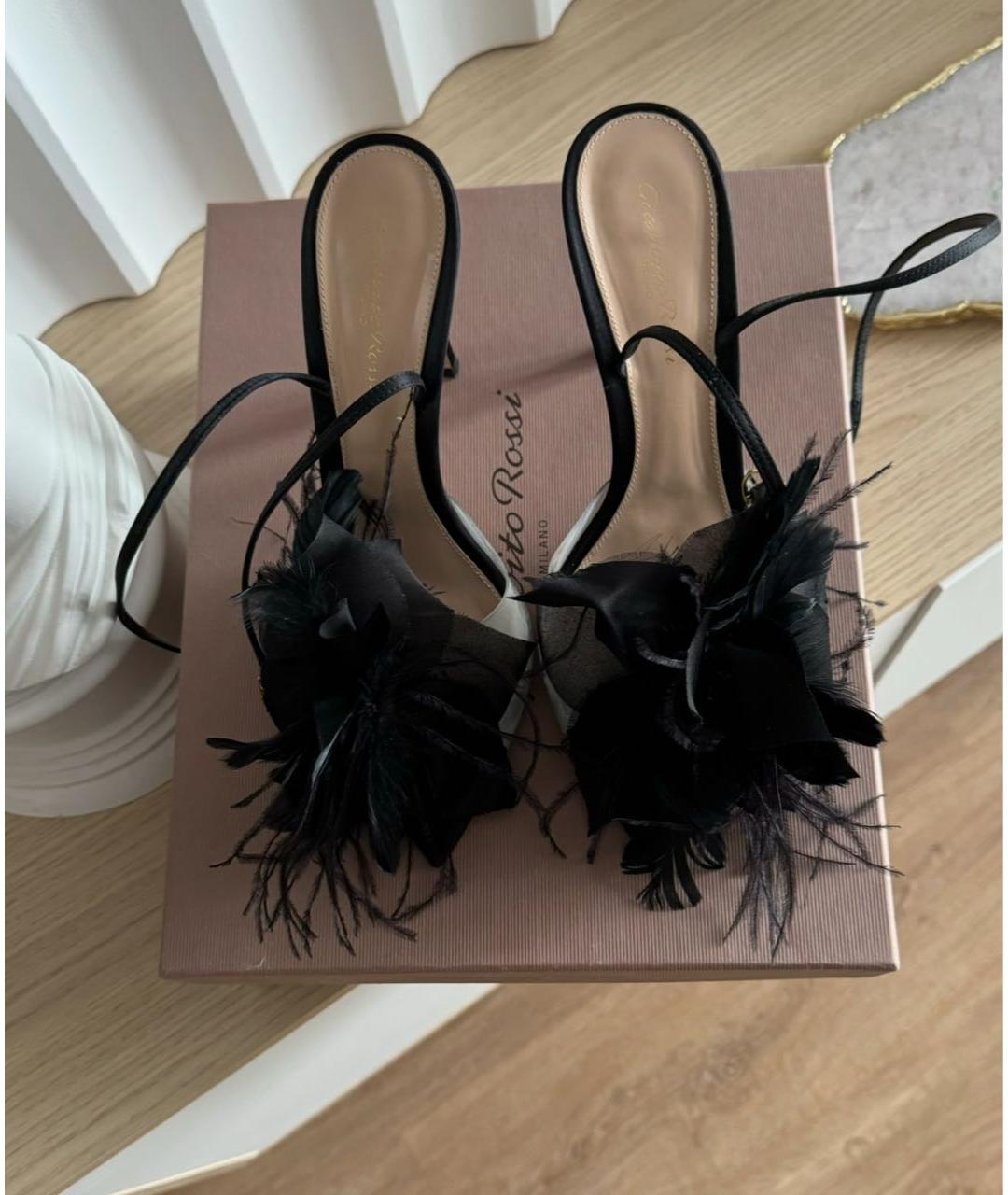 GIANVITO ROSSI Черные босоножки, фото 2
