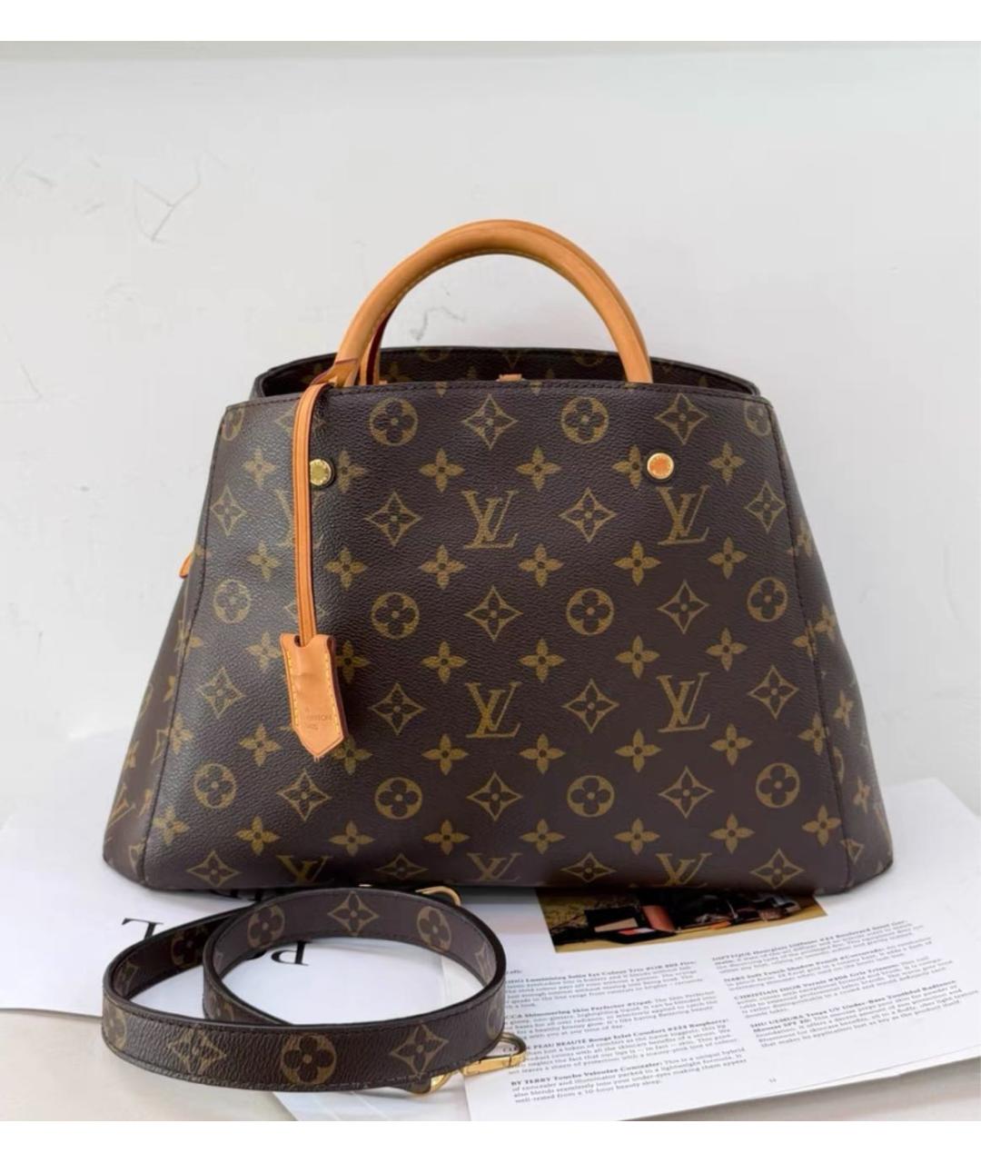LOUIS VUITTON Коричневая сумка через плечо из канвы, фото 5