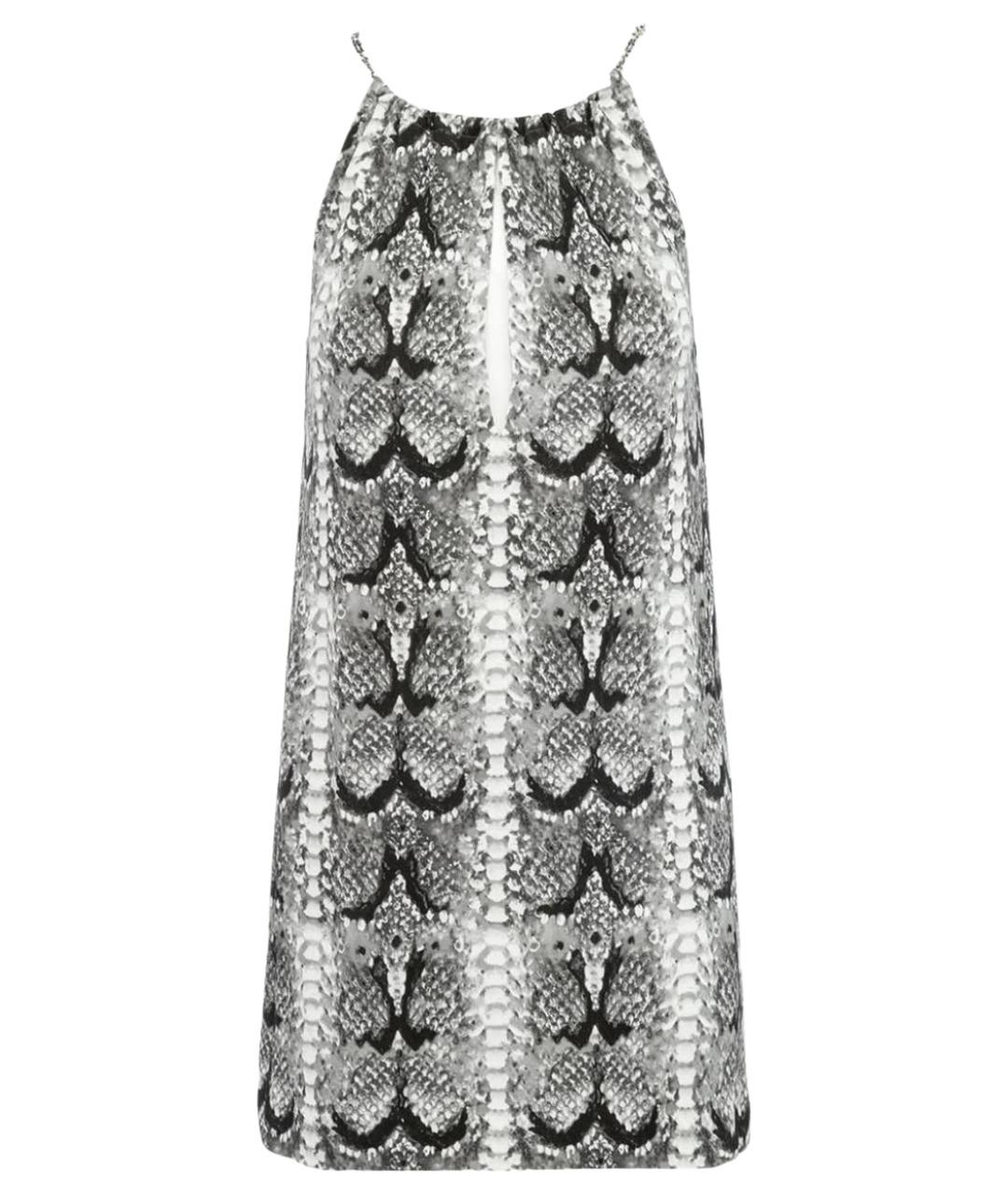 SAINT LAURENT Серое вискозное коктейльное платье, фото 1