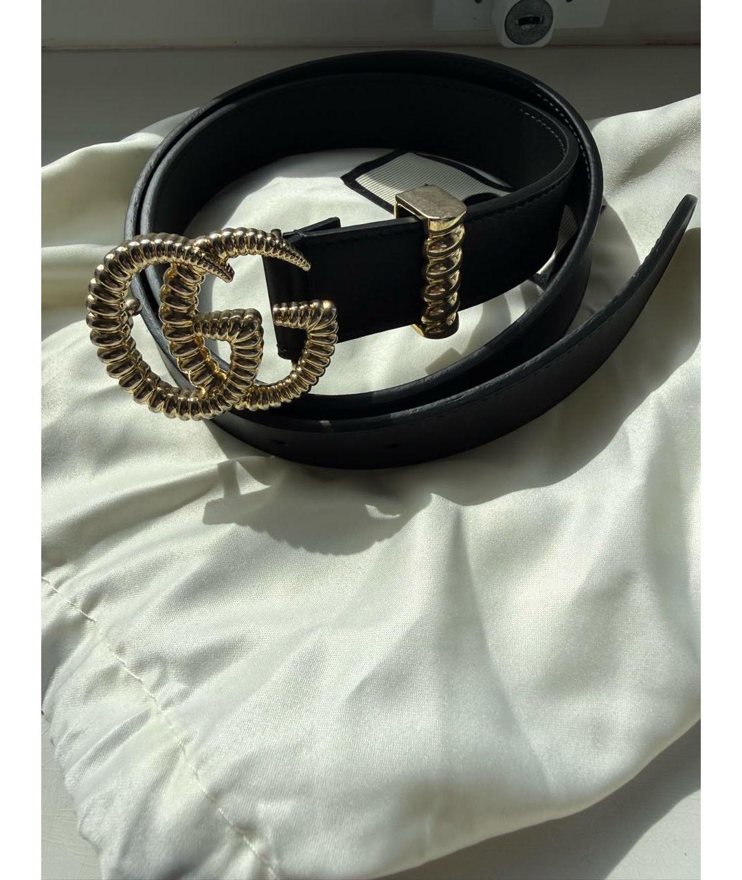 GUCCI Черный кожаный ремень, фото 6