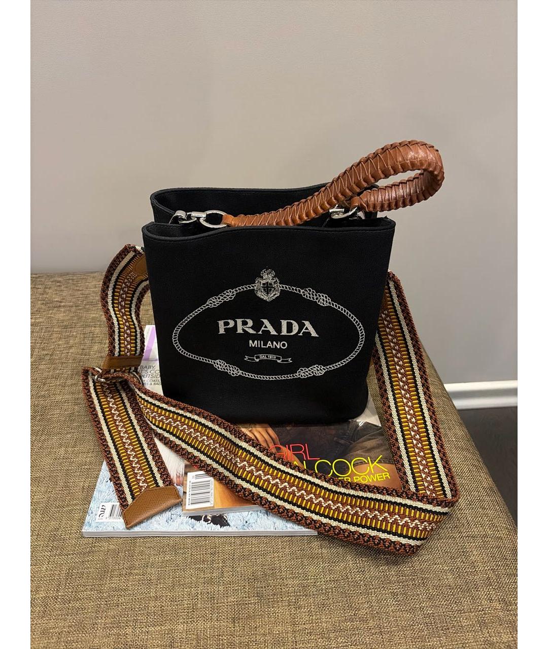 PRADA Черная сумка через плечо, фото 4