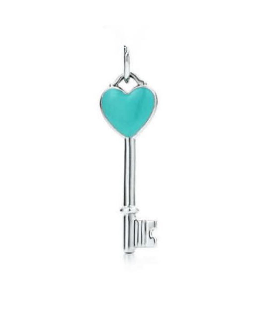 TIFFANY&CO Голубая серебряная подвеска, фото 9