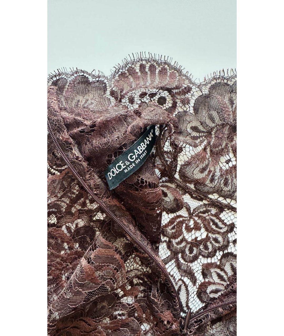 DOLCE&GABBANA Коричневая вискозная блузы, фото 5