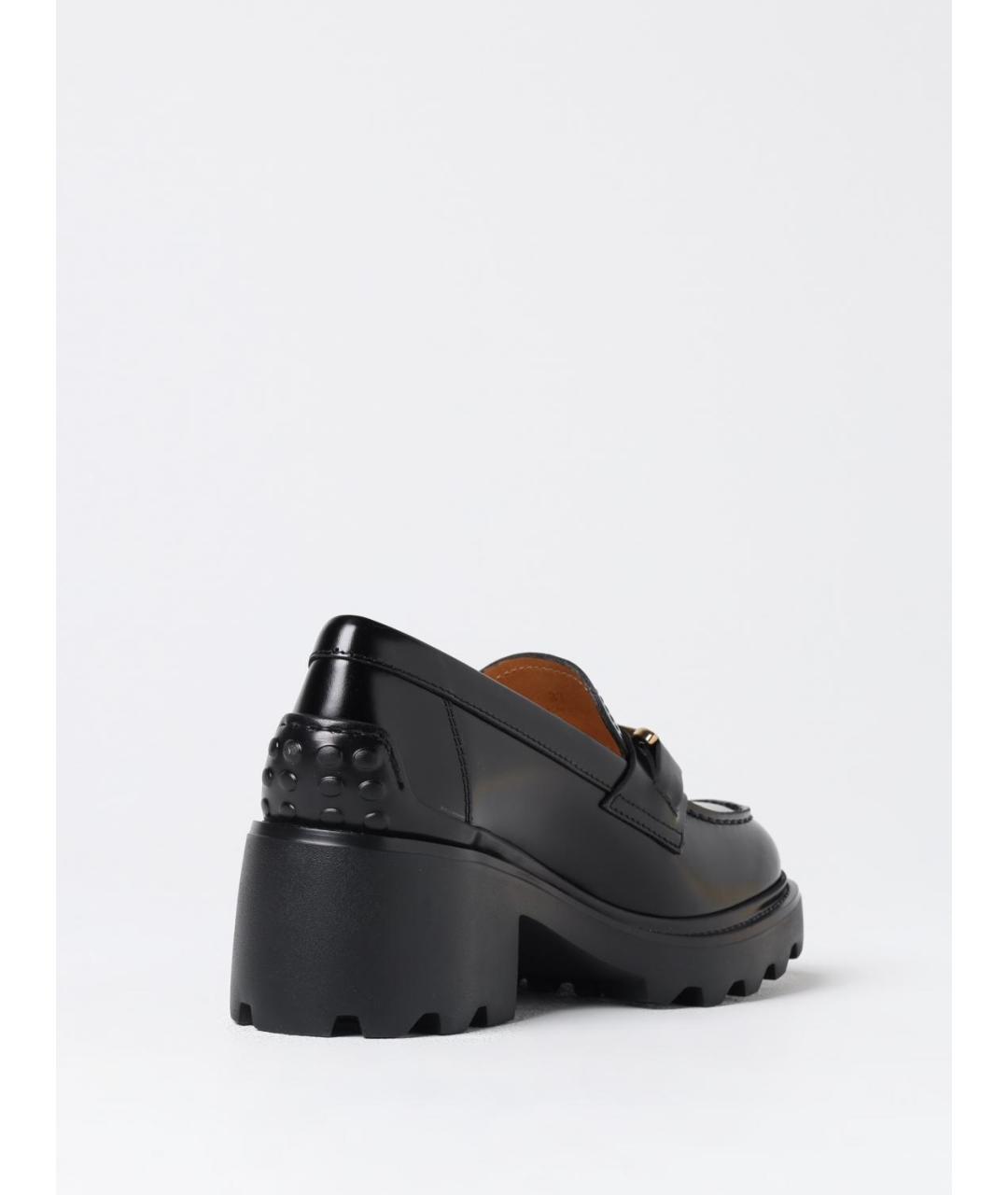 TOD'S Черные кожаные лоферы, фото 3