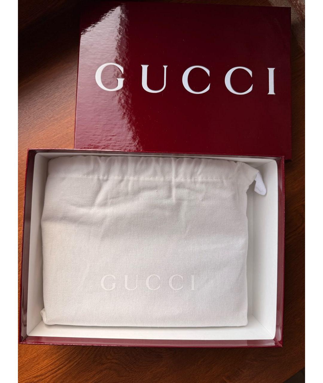 GUCCI Бордовая кожаная сумка с короткими ручками, фото 7