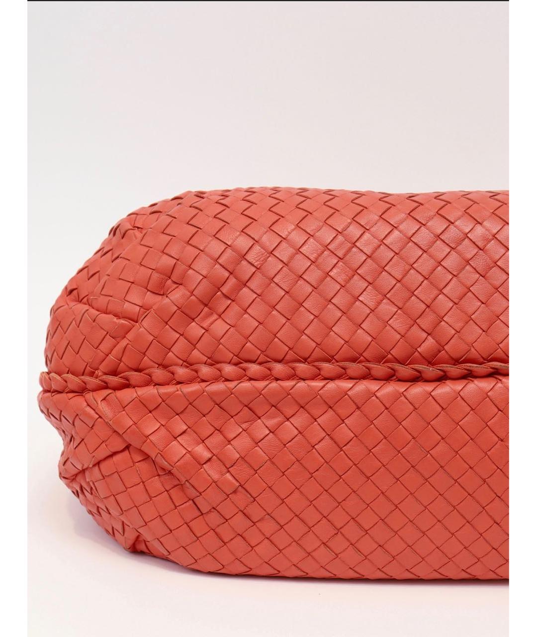 BOTTEGA VENETA Коралловая кожаная сумка тоут, фото 4
