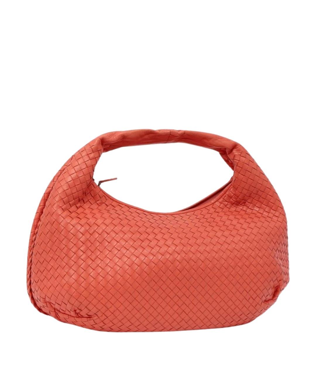 BOTTEGA VENETA Коралловая кожаная сумка тоут, фото 1