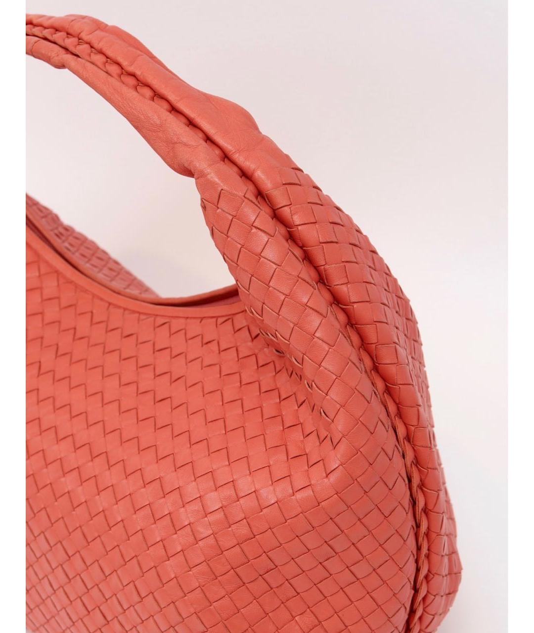 BOTTEGA VENETA Коралловая кожаная сумка тоут, фото 2
