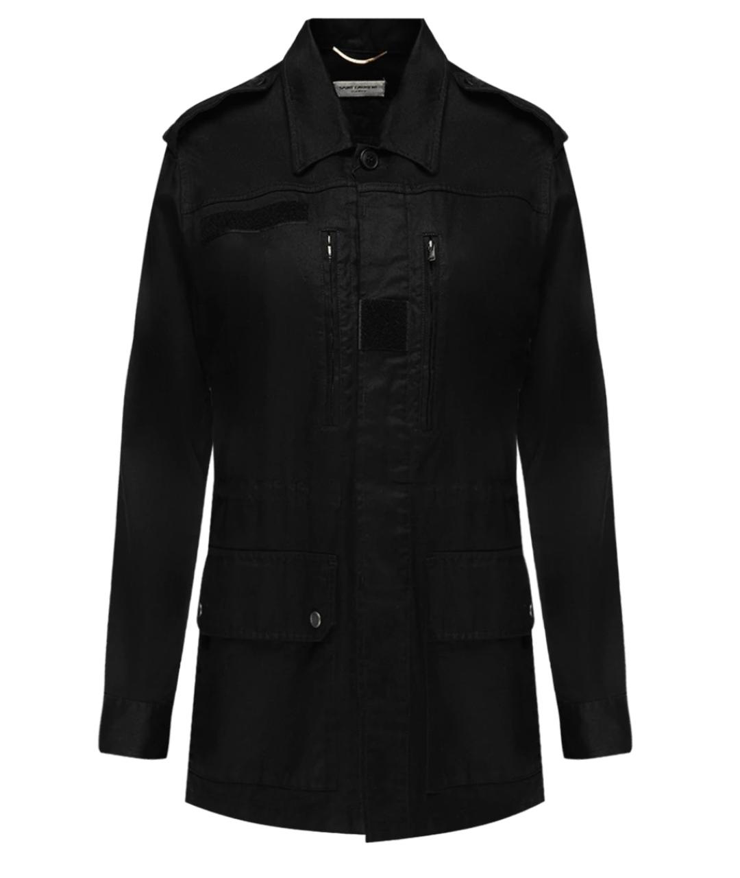 SAINT LAURENT Черная хлопковая куртка, фото 1
